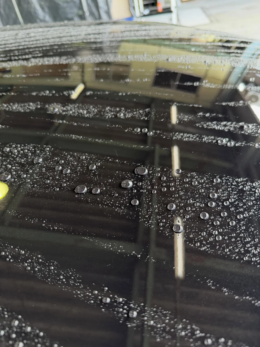コーティング後の撥水チェック